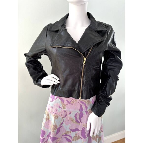 Wonder Nation Black Asymmetrical Zip Moto Biker Jacket size Girls XXL 18 - Picture 1 of 5
